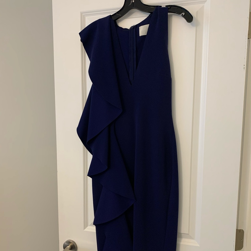 Solace London Navy Ceara Dress Size: US 2 UK 6